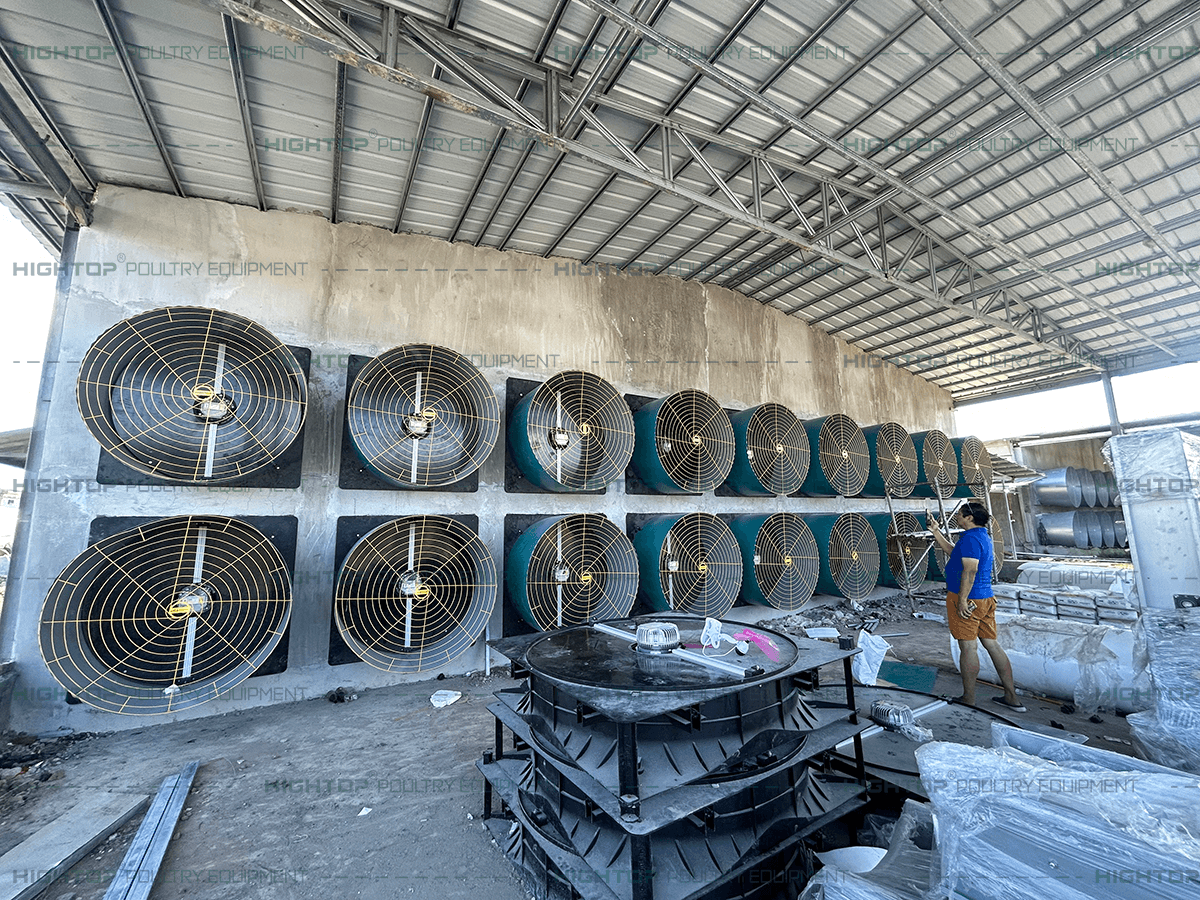 External fan of the chicken house